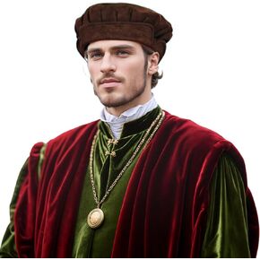 Medieval Costume Accessory Hat Renaissance Tudor Flat Caps Cosplay Party Beret for the Middle Ages