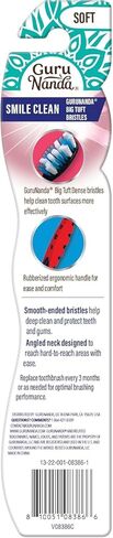 GuruNanda Smile Clean Toothbrush - Soft Bristles - Helps Clean Plaque, Whitens Teeth, and Aids in Fresh Breath – BPA-Free Brush for Adults & Kids - 1 Count in Kuwait