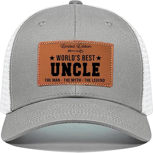 Men's Hat Gifts - Men's Cap Gifts for Father's Day Christmas Birthday Gifts Trucker Hat Leather Pattern Baseball Cap in Saudi Arabia