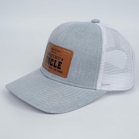 Men's Hat Gifts - Men's Cap Gifts for Father's Day Christmas Birthday Gifts Trucker Hat Leather Pattern Baseball Cap in Saudi Arabia