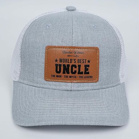 Men's Hat Gifts - Men's Cap Gifts for Father's Day Christmas Birthday Gifts Trucker Hat Leather Pattern Baseball Cap in Saudi Arabia