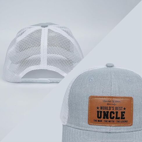 Men's Hat Gifts - Men's Cap Gifts for Father's Day Christmas Birthday Gifts Trucker Hat Leather Pattern Baseball Cap in Saudi Arabia