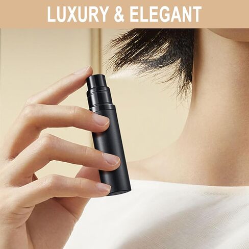 5ML Perfume Travel Refillable Dispenser, Mini Portable Cologne Sprayer, Empty Cologne Travel Spray Bottle(Matte Black) in Saudi Arabia
