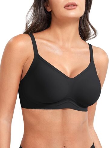 YEOREO Women Push Up No Underwire Bra Full Coverage V Neck Basic Bralette Seamless Everyday Bra in Kuwait