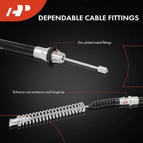A-Premium Rear Passenger Side Parking Brake Cable Assembly Compatible with Chevrolet & GMC Models: Silverado 1500, Sierra 1500, 1999 2000 2001 2002 2003 - Replace# 15039480, 15084209 in Saudi Arabia