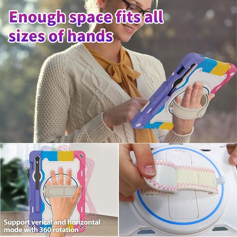 for Samsung Galaxy Tab S9/ S9 FE 5G Tablet Case 2023 with HD Screen Protector|360 Kickstand Hand Strap,Shoulder Strap|Heavy Duty Rugged Drop-Proof Case for Galaxy Tab S9 FE 10.9''/ S9 11'' in Saudi Arabia