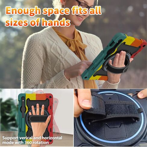 for Samsung Galaxy Tab S9/ S9 FE 5G Tablet Case 2023 with HD Screen Protector|360 Kickstand Hand Strap,Shoulder Strap|Heavy Duty Rugged Drop-Proof Case for Galaxy Tab S9 FE 10.9''/ S9 11'' in Saudi Arabia