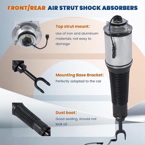 1x Front Left Air Suspension Strut Spring Shock Absorber Compatible for 2002-2010 AUDI A8 Quattro S8 D3 Replaces 4E0616039AF 4E0616039AH (Driver Side Only) in Saudi Arabia