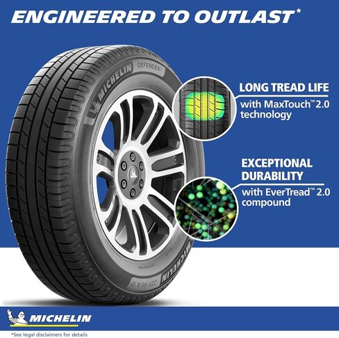 MICHELIN Defender2 All-Season Tire for Cars, Minivans, SUVs and Crossovers, 245/55R19/XL 107H in Saudi Arabia