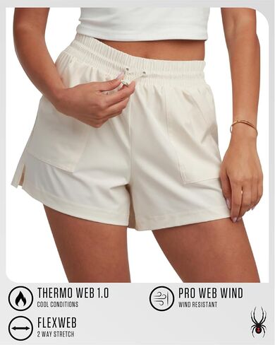 شورتات رياضية Spyder Womens - شورت شورت للنساء مع النساء اللواتي يعانين من بطانة ومرنة للمشي لمسافات طويلة. in Kuwait