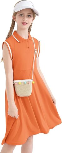 Little Girl Clothes Summer Dress Polo Sleeveless Athletic Dresses Cotton Casual Beach Sundress Girl Outfits in Saudi Arabia