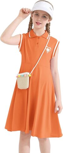 Little Girl Clothes Summer Dress Polo Sleeveless Athletic Dresses Cotton Casual Beach Sundress Girl Outfits in Saudi Arabia