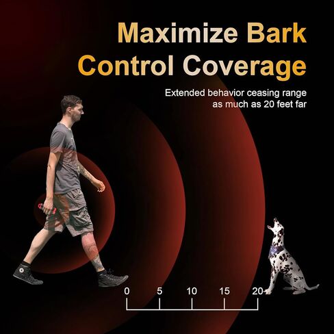 Dog Bark Deterrent Devices, Professional Dog Training Tool, Anti Bark Device for Dogs, w/ 3X Sonic emitters 50ft Range for Dog Training, Alternative to bark Collar,Orange in Saudi Arabia