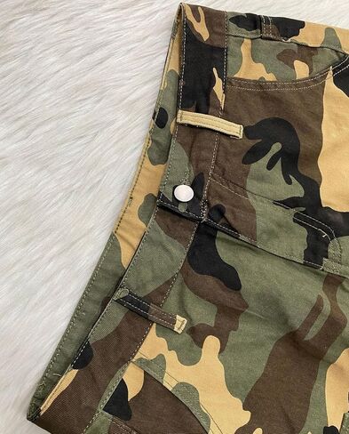 Voghtic Women’s Camouflage Cargo Shorts Casual High Waisted Ripped Frayed Stretchy Jeans Shorts with Pockets in Kuwait