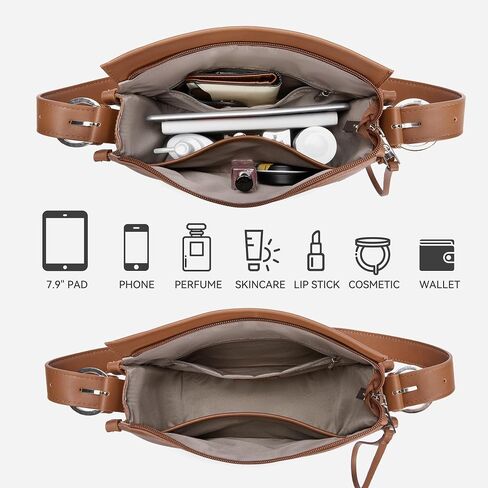 BOSTANTEN Shoulder Bag for Women Trendy Crossbody Purses Vegan Leather Handbag With Adjustable Strap in Saudi Arabia
