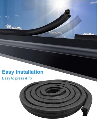 Automotive Door Weather Stripping, Car Door Rubber Seal Strip Trim with EPDM 3 Side Bulbs, Car Door Edge Trim Seal Strip Gasket for Trucks RVs Camper Boats Cabinets and Home Applications, 10FT in Saudi Arabia