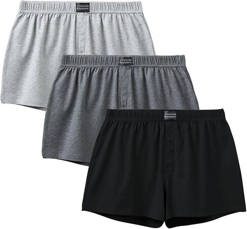 boxers for men cotton - s-2xl,3-pack,Separate packaging,knit underwear boxer shorts,short sets,pajamas in Saudi Arabia