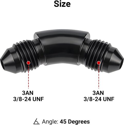 EVIL ENERGY 6AN Male to 6AN Male 90 Degree One Piece Full Flow Swivel Coupler Union Fitting Adapter Aluminum in Saudi Arabia