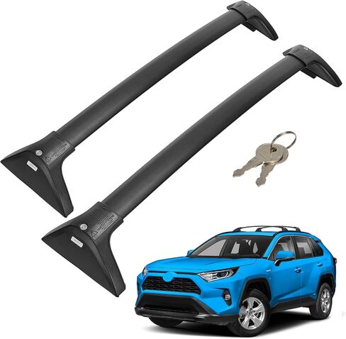 JOYTUTUS Lockable Car Roof Rack Cross Bars, Compatible with Toyota RAV4 2019-2025 with Factory Side Rail (Not Fit Adventure/Hybrid Woodland Edition/TRD Off-Road/22-24 LE), Aluminum Crossbars in Saudi Arabia