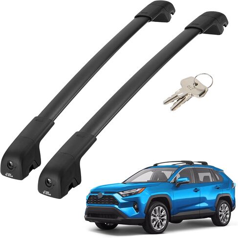 JOYTUTUS Lockable Car Roof Rack Cross Bars, Compatible with Toyota RAV4 2019-2025 with Factory Side Rail (Not Fit Adventure/Hybrid Woodland Edition/TRD Off-Road/22-24 LE), Aluminum Crossbars in Saudi Arabia