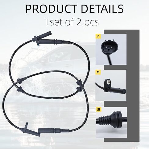 Wheel Speed Sensor ABS Compatible with 07-18 X5 08-19 X6 34526771776 Front 2007 2008 2009 2010 2011 2012 2013 2014 2015 2016 2017 2018 2019 5S10569 2ABS0641 ALS1832 AB0151 in Saudi Arabia