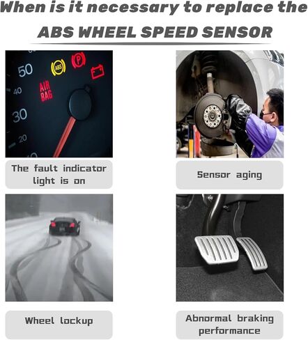 Wheel Speed Sensor ABS Compatible with 07-18 X5 08-19 X6 34526771776 Front 2007 2008 2009 2010 2011 2012 2013 2014 2015 2016 2017 2018 2019 5S10569 2ABS0641 ALS1832 AB0151 in Saudi Arabia