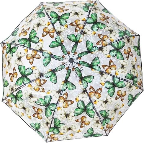 الفراشة صافية المظلة النساء الأنيقة الفريدة التلقائية مفتوحة مفتوحة المظلة شفافة مع سهولة قبضة مقبض المظلة قابلة للطي in Kuwait