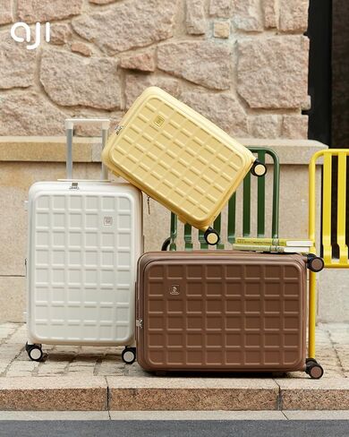 Expandable Top Opening Carry On Luggage Airline Approved, 20 Inch Lightweight Hardside Carry On Suitcase with Spinner Wheels, Travel Luggage for Women Men, Coconut White in Kuwait