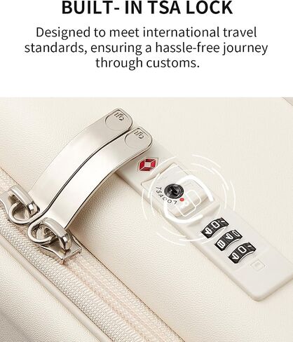 Expandable Top Opening Carry On Luggage Airline Approved, 20 Inch Lightweight Hardside Carry On Suitcase with Spinner Wheels, Travel Luggage for Women Men, Coconut White in Saudi Arabia