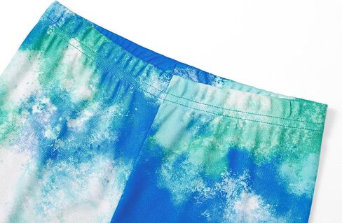 Beezizac Little Big Boys Pajamas Tie Dye Blue & Yellow 2-PC Snug-fit Comfy Short Sleeve PJ Set Kid Summer Size 4T-14 in Saudi Arabia