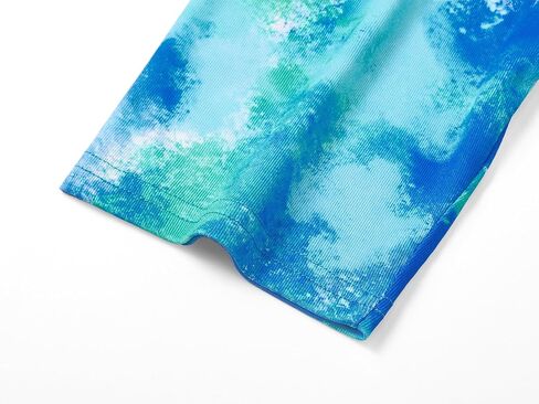 Beezizac Little Big Boys Pajamas Tie Dye Blue & Yellow 2-PC Snug-fit Comfy Short Sleeve PJ Set Kid Summer Size 4T-14 in Saudi Arabia