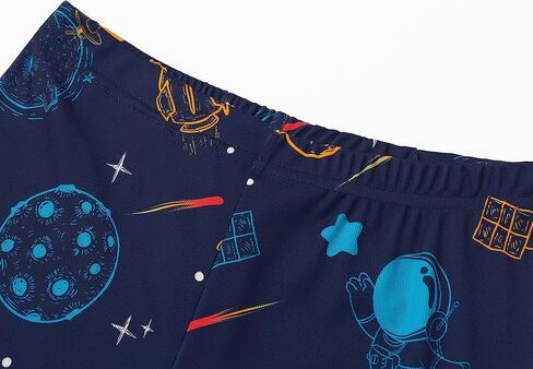 Beezizac Little Big Boys Pajamas Tie Tie Blue & Yellow 2-PC Snug-Fit Comfy Short Sleeve PJ Set Kid Summer Size 4T-14 in Kuwait