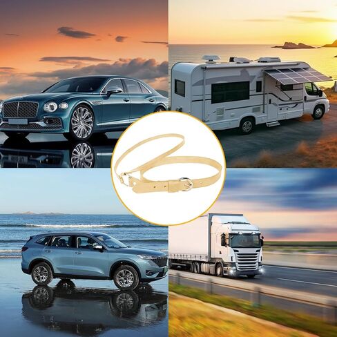 Mandark Car Cowboy Hat Holder, Leather Automotive Seatback Hat Hanger, Cowboy Hat Rack with Adjustable Strap, Vehicle Interior Decorative Accessories, Universal for RV, SUV, Truck (Brown) in Kuwait