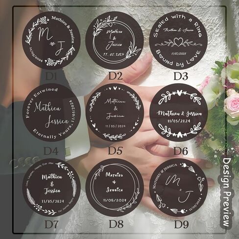 Wedding Ring Box Personalized, Mr. &Mrs. Double Ring Boxes for Ceremony, Engagement, Wooden Mini Round Ring Holder Elegant and Retro Ring Holder Box/Organizer in Saudi Arabia