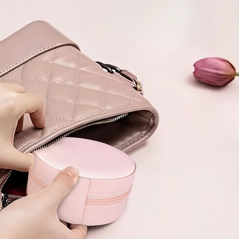 Habgp Small Jewelry Box ، حالة مجوهرات السفر للنساء ، منظم المجوهرات المحمولة Pu Leather Jewelry Storage for Birls Womens Mom ، صندوق مجوهرات للقرط ، قلادة ، حلقات ، أساور in Saudi Arabia