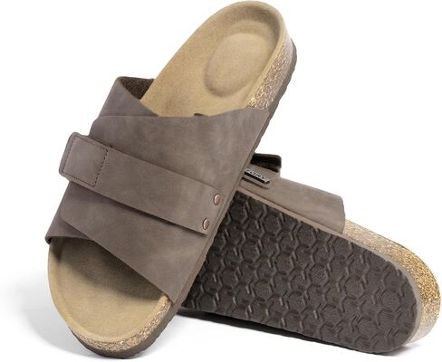 FITORY Mens Soft Footbed Sandals,Cork Slides with Adjustable Straps Size 7-13.5 in Saudi Arabia