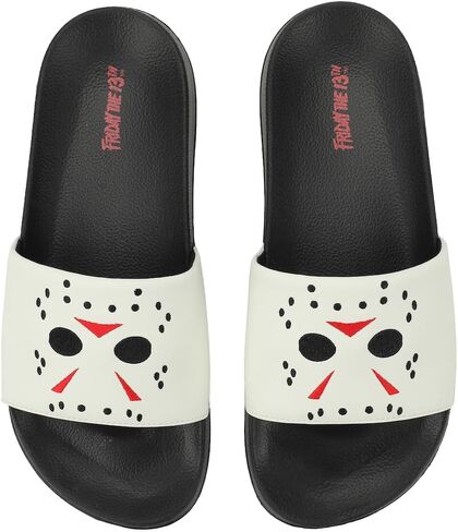 Bioworld Friday the 13th Jason's Mask Men's Glow-in-the-Dark Slide Sandal in Saudi Arabia