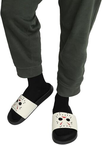 Bioworld Friday the 13th Jason's Mask Men's Glow-in-the-Dark Slide Sandal in Saudi Arabia