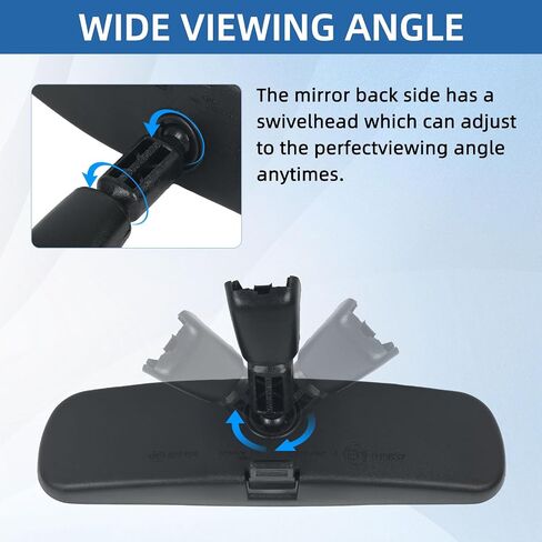 Interior Rear View Mirror Assembly Compatible with Nissan Rogue Altima NV1500 NV2500 NV3500 Frontier Tiida Sentra Titan Fairlady 350Z, Replaces OEM 96321-2DR0A (9.6 inches) in Saudi Arabia