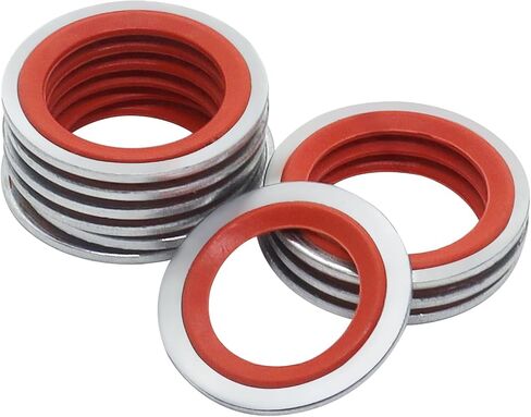 A/C System Compressor Gasket Seals Air Conditioning Compressor Port Seal Washer Kit 60 Pieces Gasket Bonded Seal Assortment in Saudi Arabia