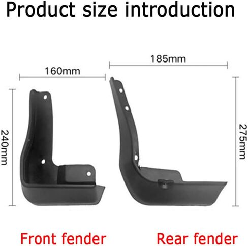 Car Mud Splash Guards Mud Flaps Fender Kit for Honda Accord Accessories 10th 2018 2019 2020 2021 2022 Mudguard Accessories Front and Rear 4-PC Set in Saudi Arabia