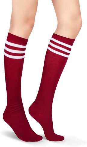 Benefeet Sox Knee High Socks for Women Girls Striped Knee Highs Athletic Tube Socks Outdoor Sport Costume Stockings in Saudi Arabia