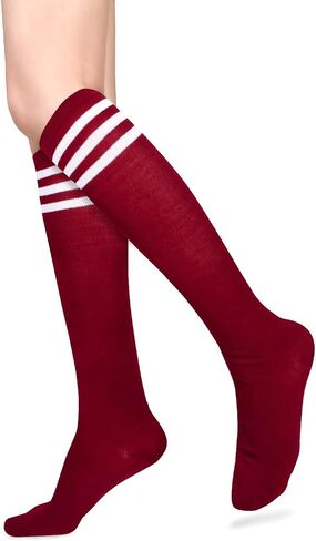 Benefeet Sox Knee High Socks for Women Girls Striped Knee Highs Athletic Tube Socks Outdoor Sport Costume Stockings in Saudi Arabia