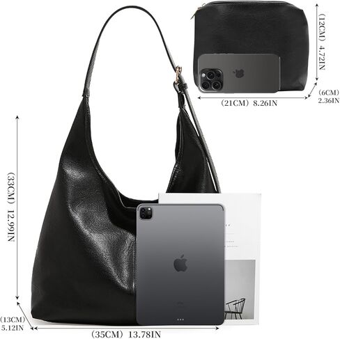 Hobo Bags for Women Slouchy Tote Bag Crossbody Purses 2PCS Vegan Leather Shoulder Handbags Bags with Coin Purse Set in Kuwait