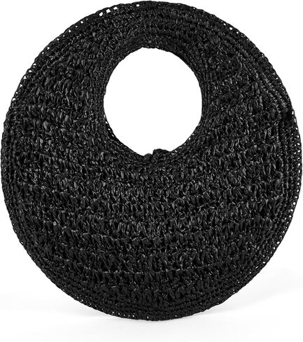 PHILOMENA Woven Straw Beach Bag for Women Handmade Raffia Circle Bag, Summer Boho Chic Tote Purse Handbag Large Round Bag in Saudi Arabia