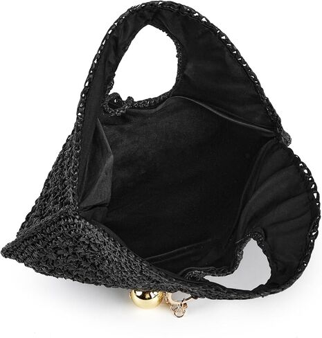 PHILOMENA Woven Straw Beach Bag for Women Handmade Raffia Circle Bag, Summer Boho Chic Tote Purse Handbag Large Round Bag in Saudi Arabia