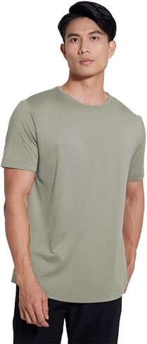 Men's Athletic Short Sleeve T-Shirt - Performance Quick Dry, UPF 50+ Sun Protection Lightweight Gym Workout Shirt in Kuwait
