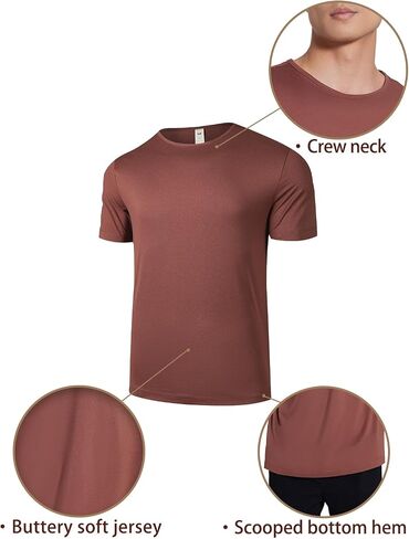 Men's Athletic Short Sleeve T-Shirt - Performance Quick Dry, UPF 50+ Sun Protection Lightweight Gym Workout Shirt in Kuwait