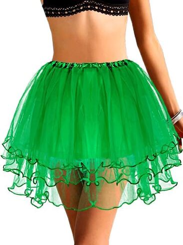 Adult Tutu Skirt 4 Layered Tulle Tutu Skirts Tiered Dance Skirt Party Festival Tutu Skirts for Women in Kuwait