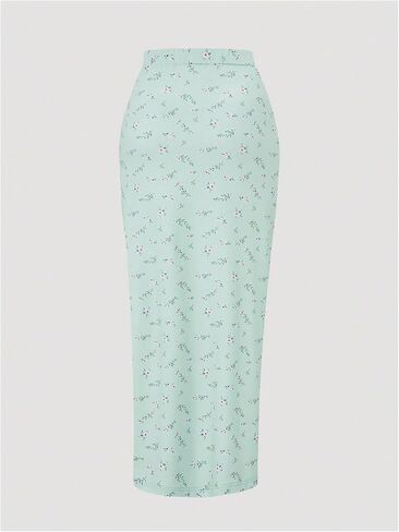 Women's Leopard Print Slit Split Maxi Skirt Ruched Y2K Long Skirts in Kuwait
